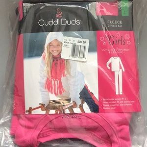 Girls Cuddl Duds Fleece Pink L 10/12 NEW
